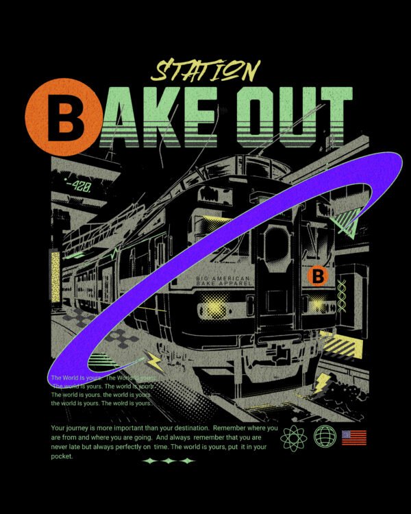 Bake Out Train -Square Boarder Image